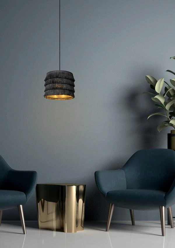 Lucide EXTRAVAGANZA TOGO - Pendant light - Ø 25 cm - 1xE27 - Grey - ambiance 1